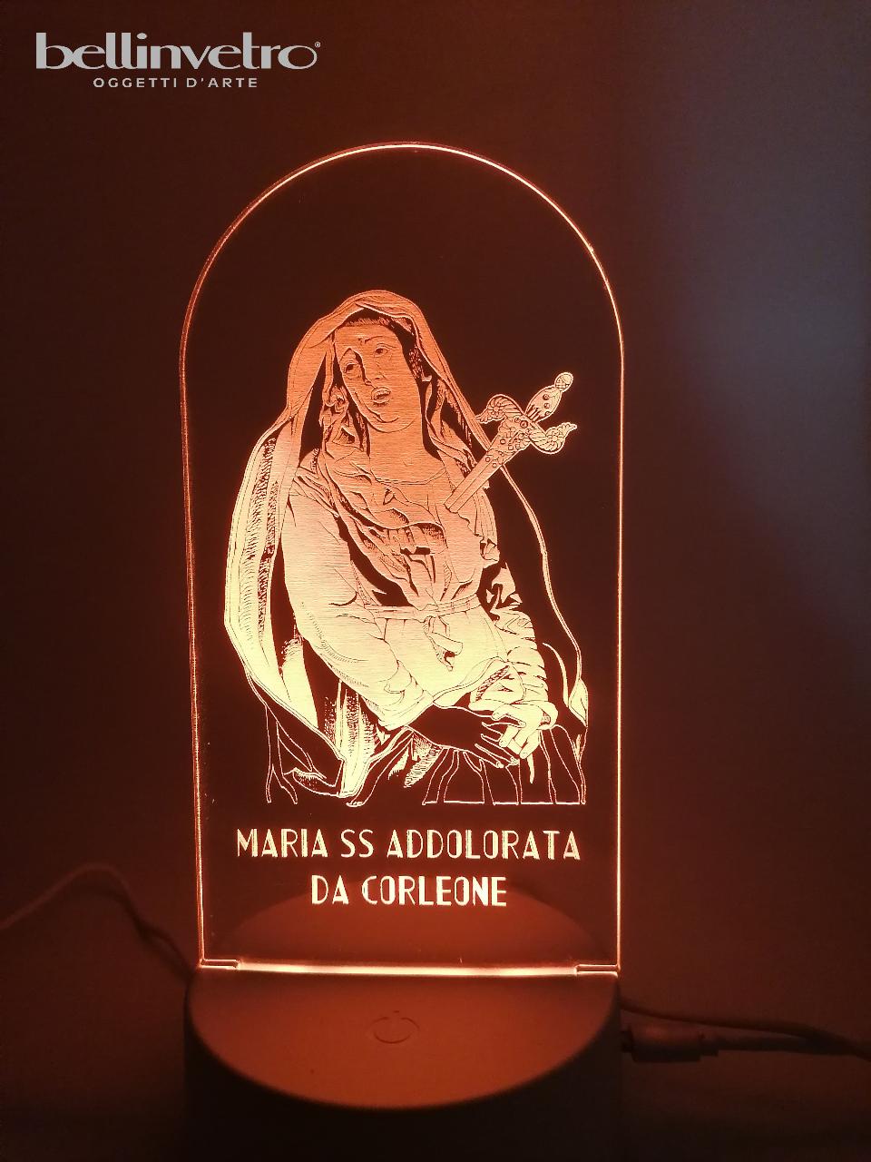 Lampada LED in plexiglass | NIGHT LIGHT| Maria Addolorata BELLINVETRO VR 210