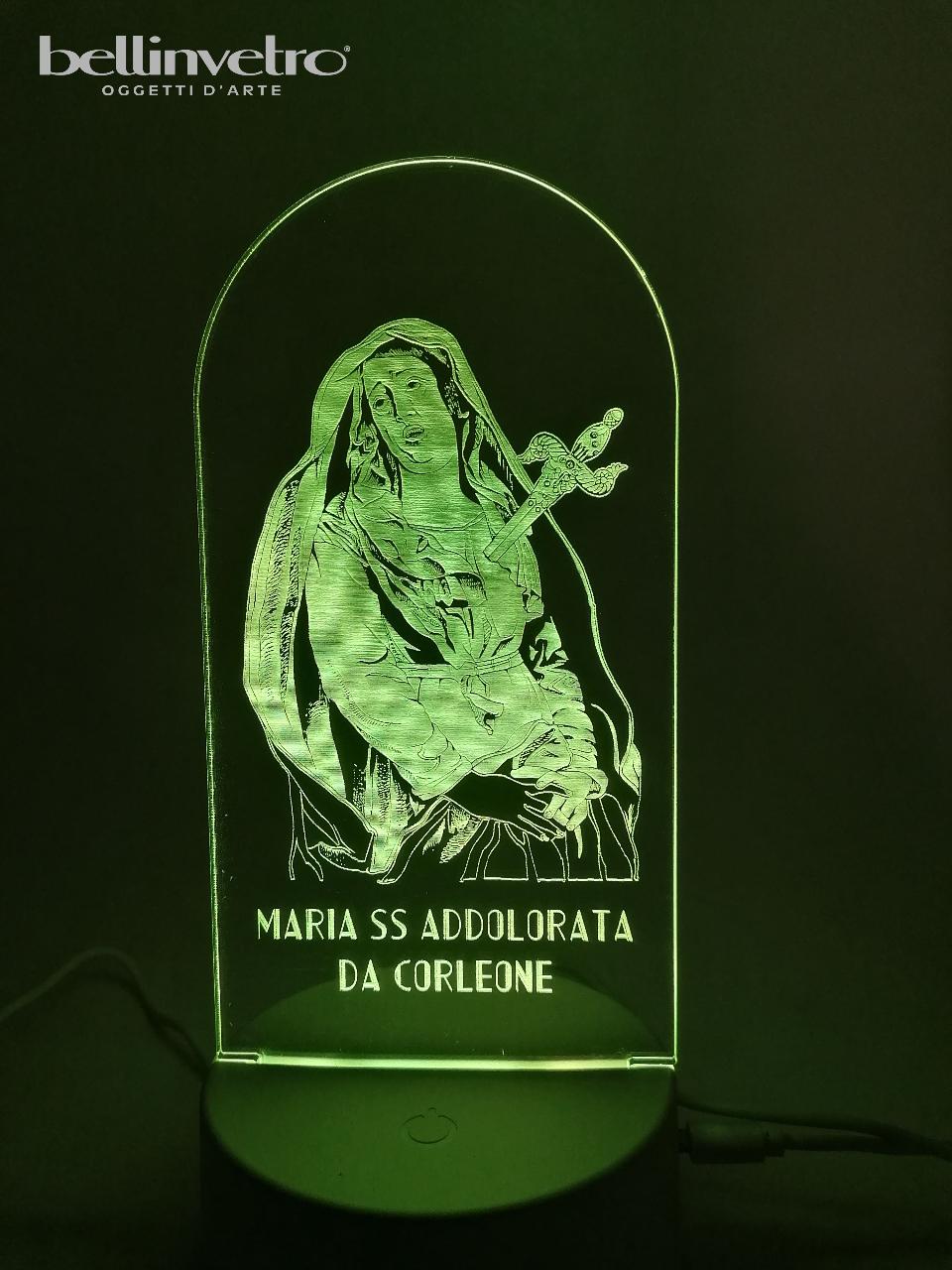 Lampada LED in plexiglass | NIGHT LIGHT| Maria Addolorata BELLINVETRO VR 210