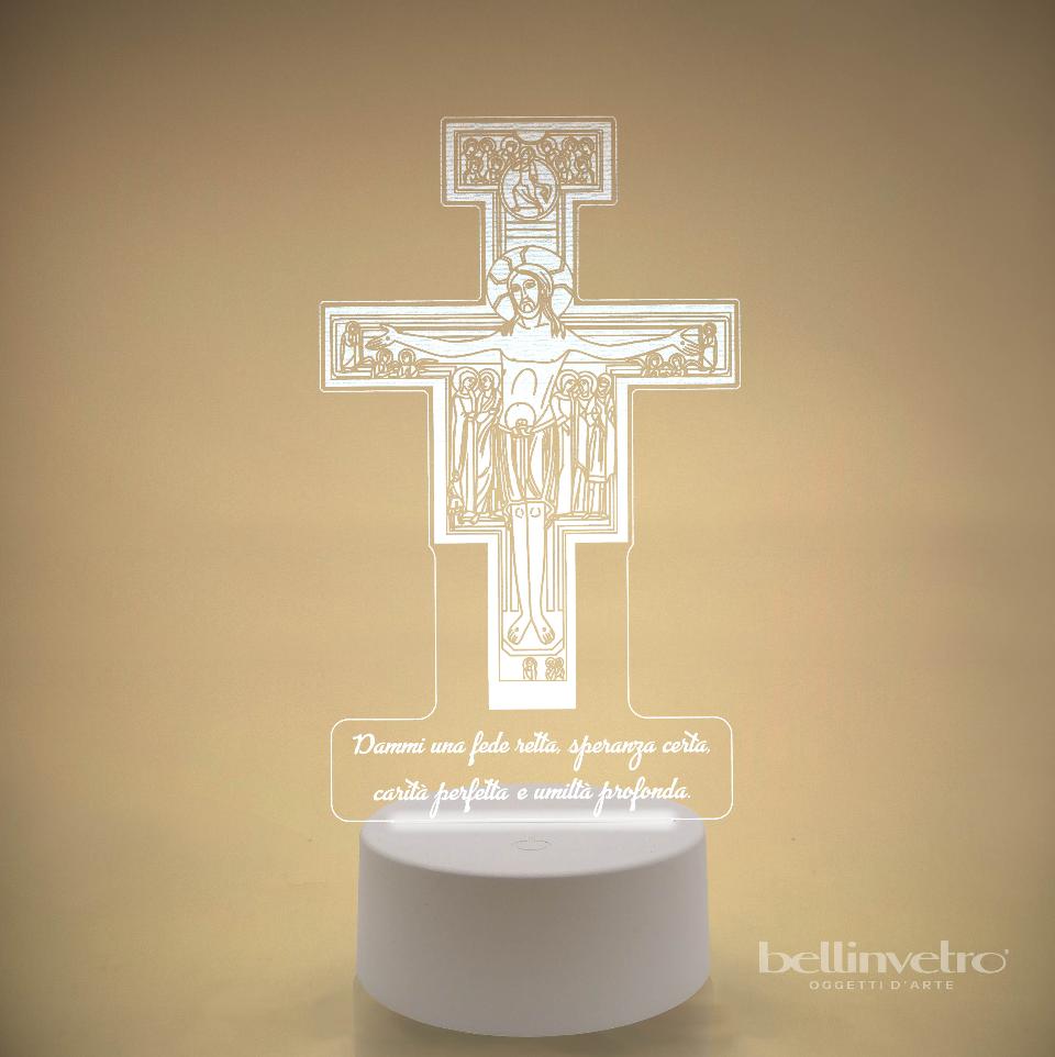 Lampada LED in plexiglass | NIGHT LIGHT | croce di San Damiano BELLINVETRO VR 238