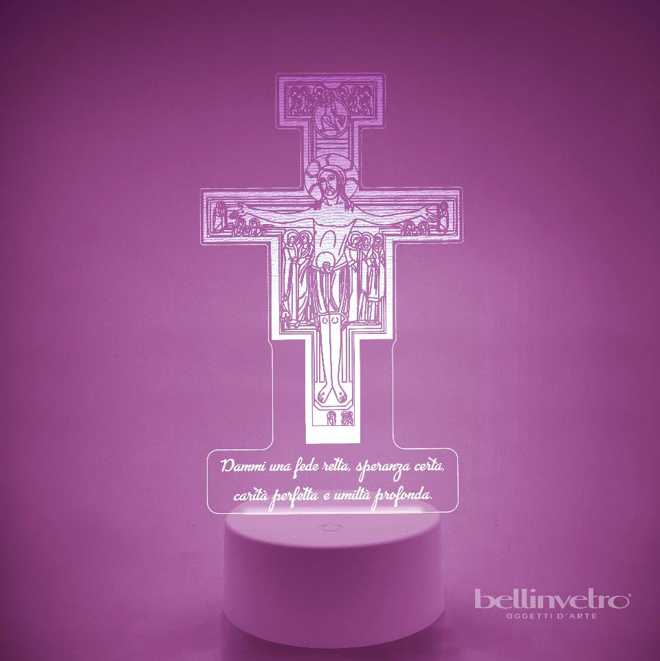 Lampada LED in plexiglass | NIGHT LIGHT | croce di San Damiano BELLINVETRO VR 238