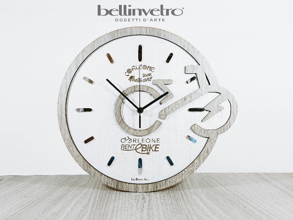 Orologio da parete in legno e in plexiglass BELLINVETRO VR 220