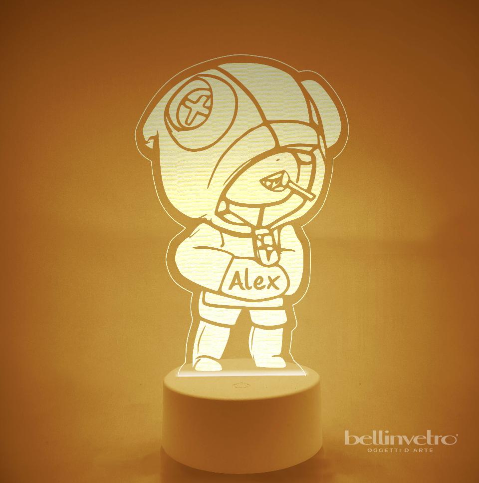 Lampada LED in plexiglass | NIGHT LIGHT | leon di brawl stars BELLINVETRO VR 168
