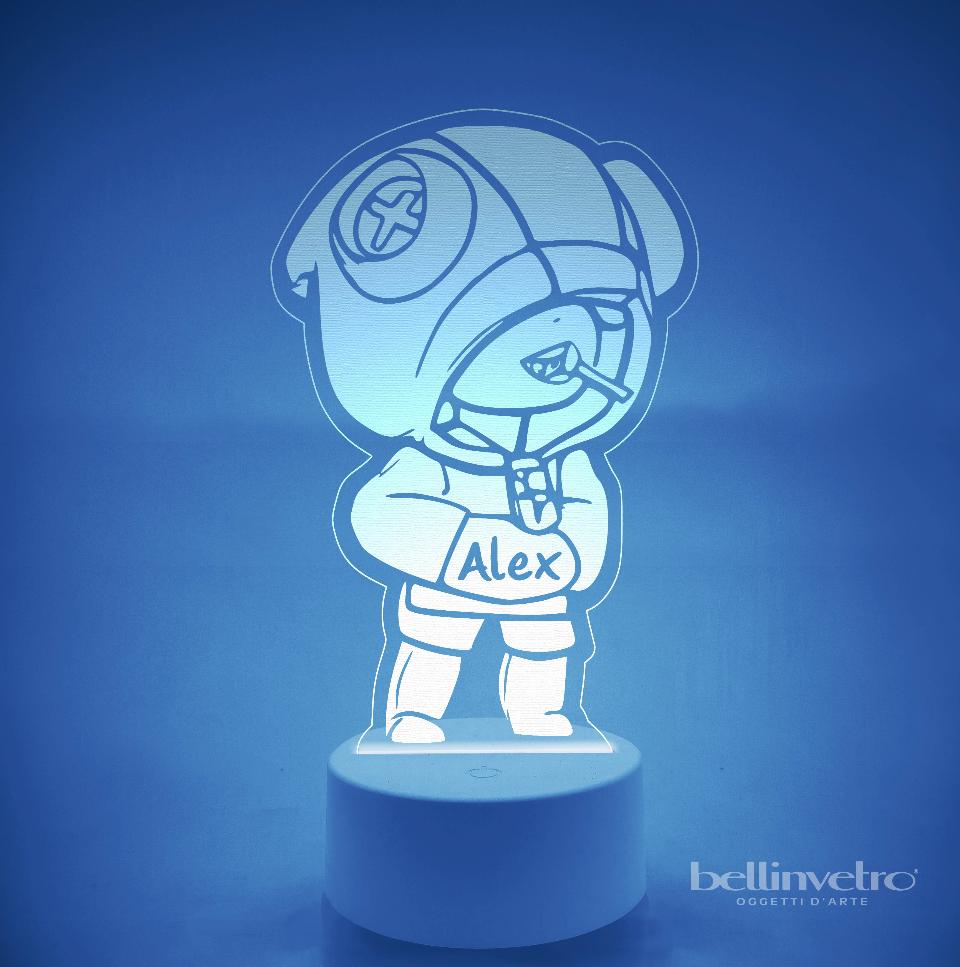 Lampada LED in plexiglass | NIGHT LIGHT | leon di brawl stars BELLINVETRO VR 168
