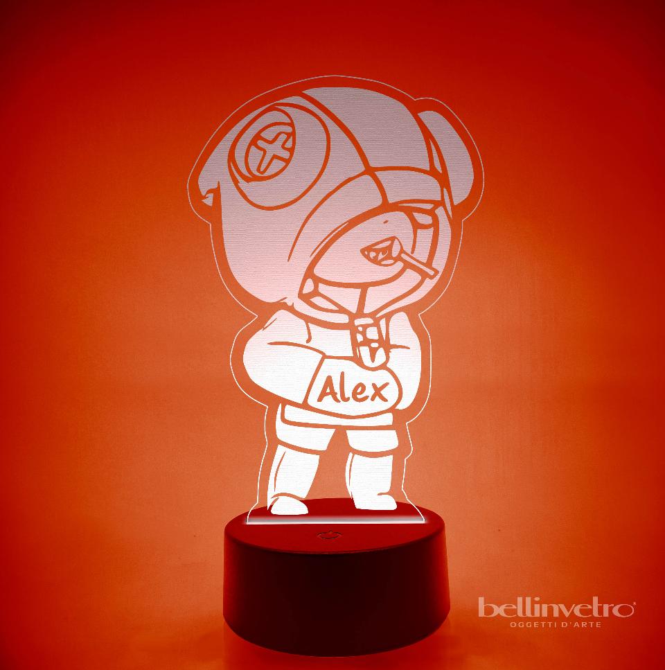Lampada LED in plexiglass | NIGHT LIGHT | leon di brawl stars BELLINVETRO VR 168