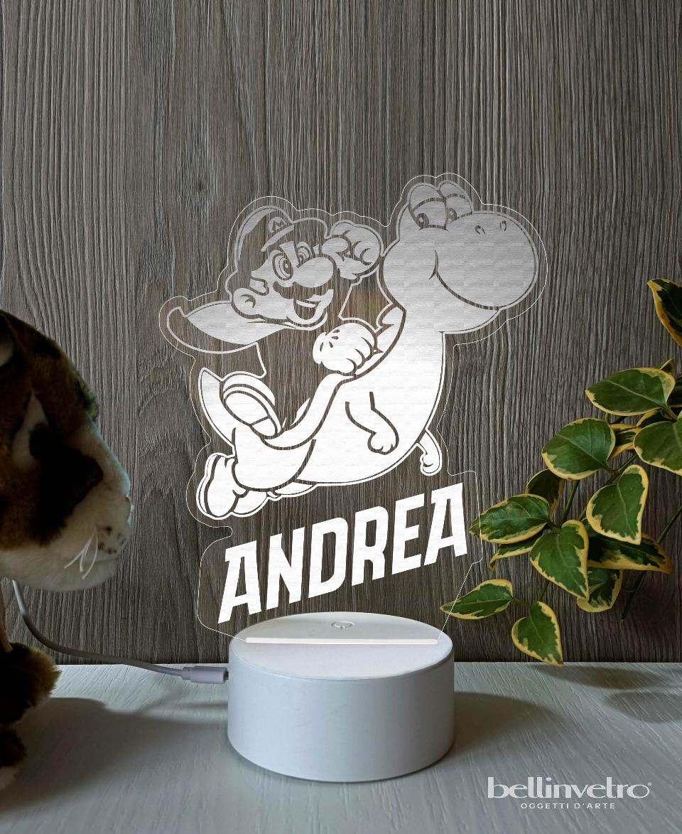 Lampada LED in plexiglass | NIGHT LIGHT | super mario BELLINVETRO VR 402