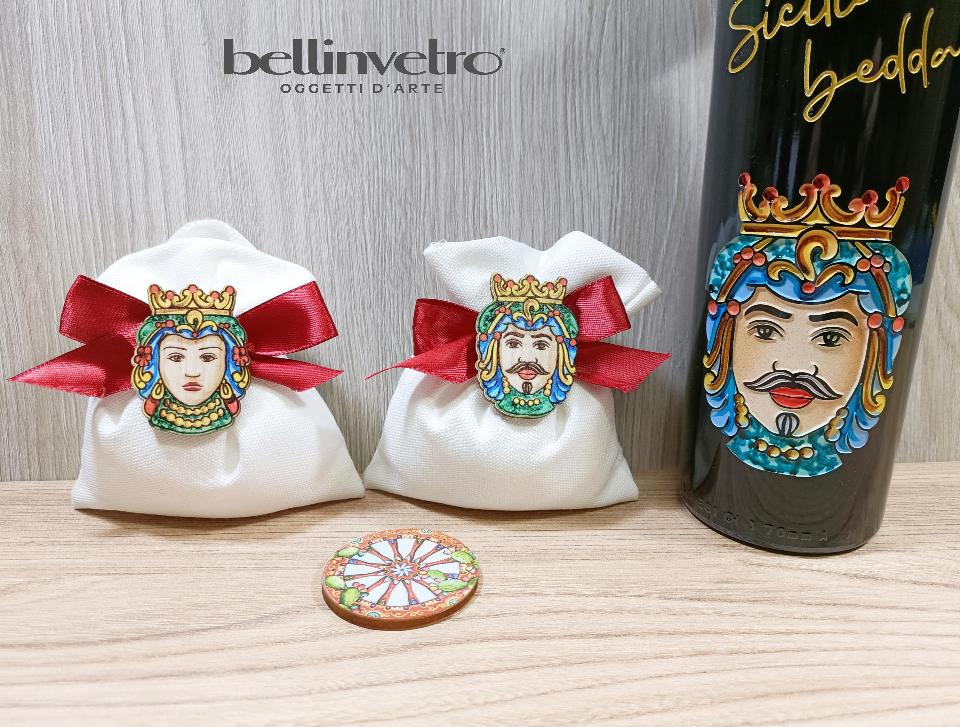 Bomboniera teste di moro decorate eventi - feste - matrimonio BELLINVETRO VR-UV 408
