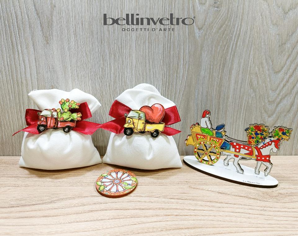 Bomboniera  ape moto decorata eventi - feste - matrimonio BELLINVETRO VR-UV 408