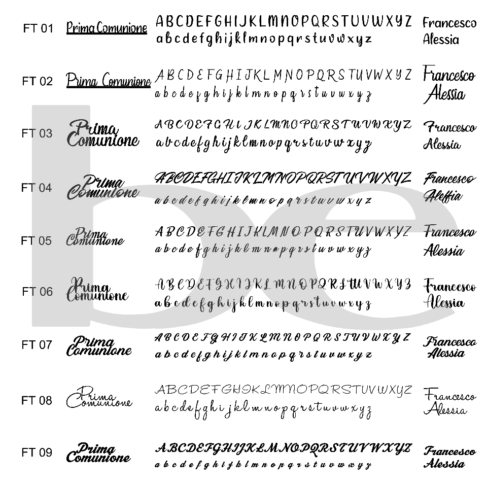 Nomi personalizzati in plexiglass specchiato per segnaposto o bomboniere BELLINVETRO VR 158