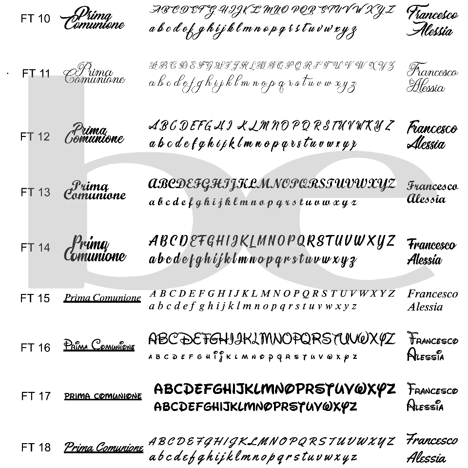 Scritte e nomi PERSONALIZZABILI - in plexiglass specchiato su due | tre righe BELLINVETRO VR 158