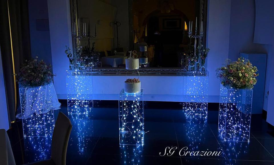 Teche | alzatine | cubi in plexiglass trasparente - MISURE ASSORTITE - BELLINVETRO TERMOPIEGATE