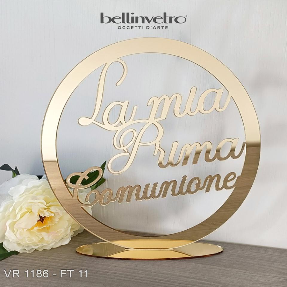 Cerchio in plexiglass specchiato "La Mia Prima Comunione" BELLINVETRO VR 1186