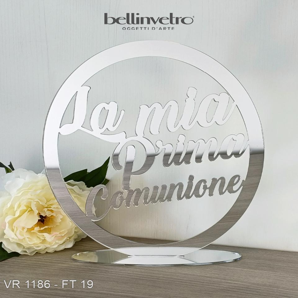 Cerchio in plexiglass specchiato "La Mia Prima Comunione" BELLINVETRO VR 1186