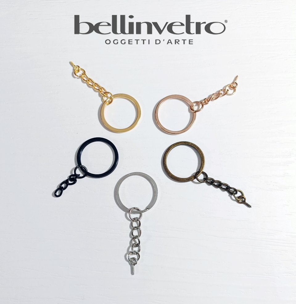 Portachiavi | calamite Numero 18 con corona e nome in plexiglass specchiato BELLINVETRO VR 358