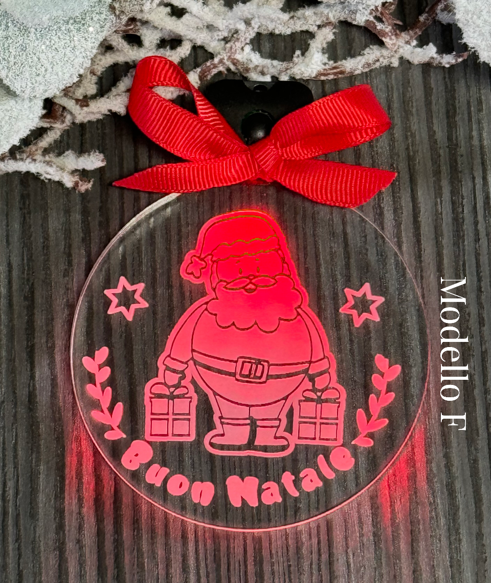 Palline di Natale in Plexiglass 5mm illuminate a LED RGB BELLINVETRO VR 1127