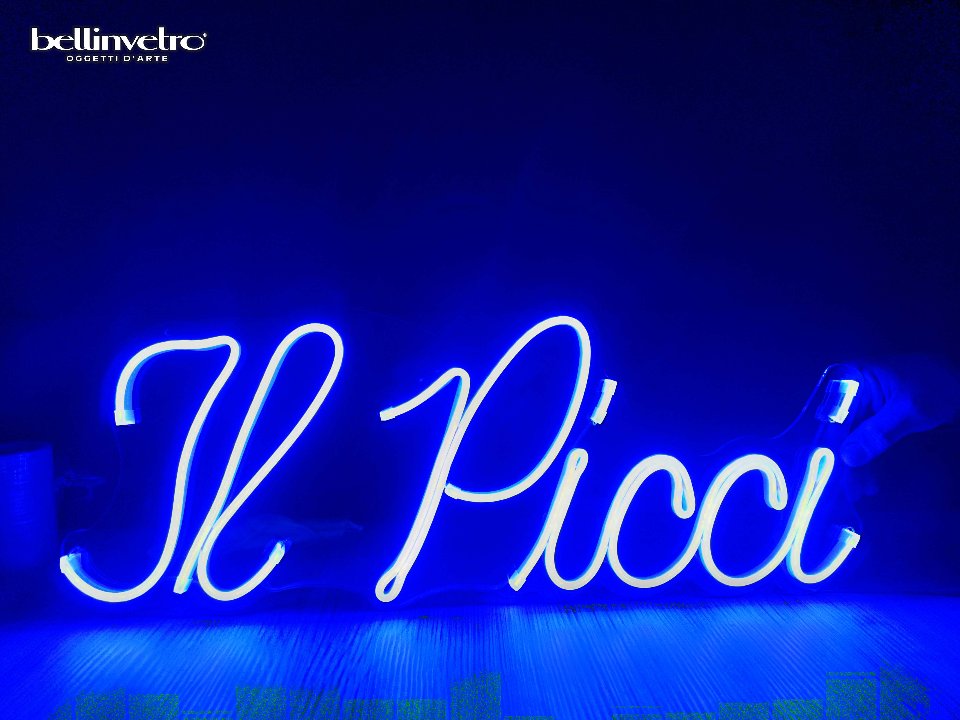 NOMI a neon led personalizzabili monocolore o RGB BELLINVETRO VR 318