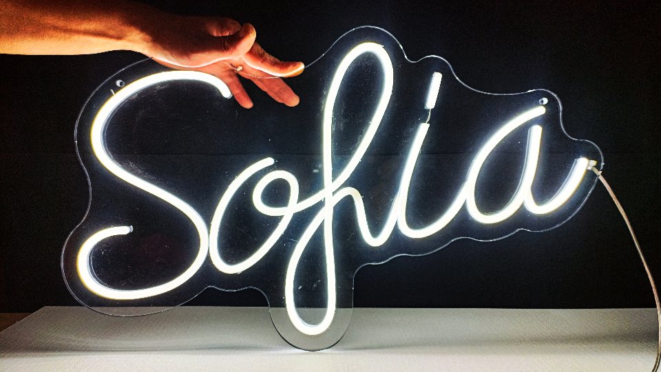 NOMI a neon led personalizzabili monocolore o RGB BELLINVETRO VR 318