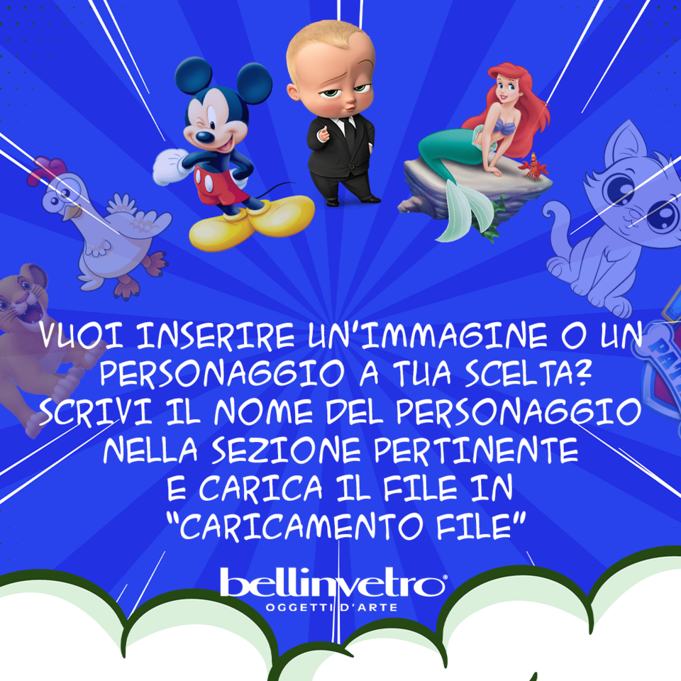 Calamita/portachiave/oggetto per bomboniera con Tamburella BELLINVETRO VR-UV 1182