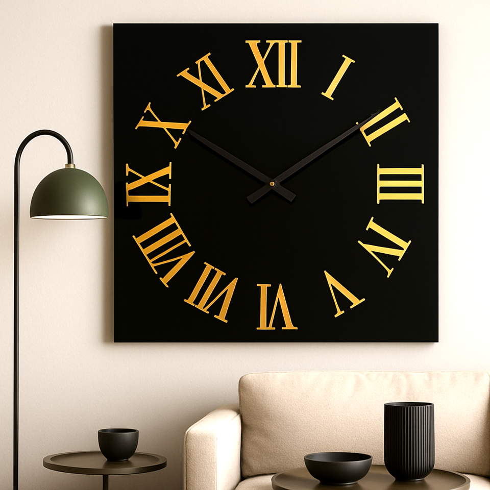 Orologio da parete in vetro laccato con numeri a rilievo BELLINVETRO VR 848