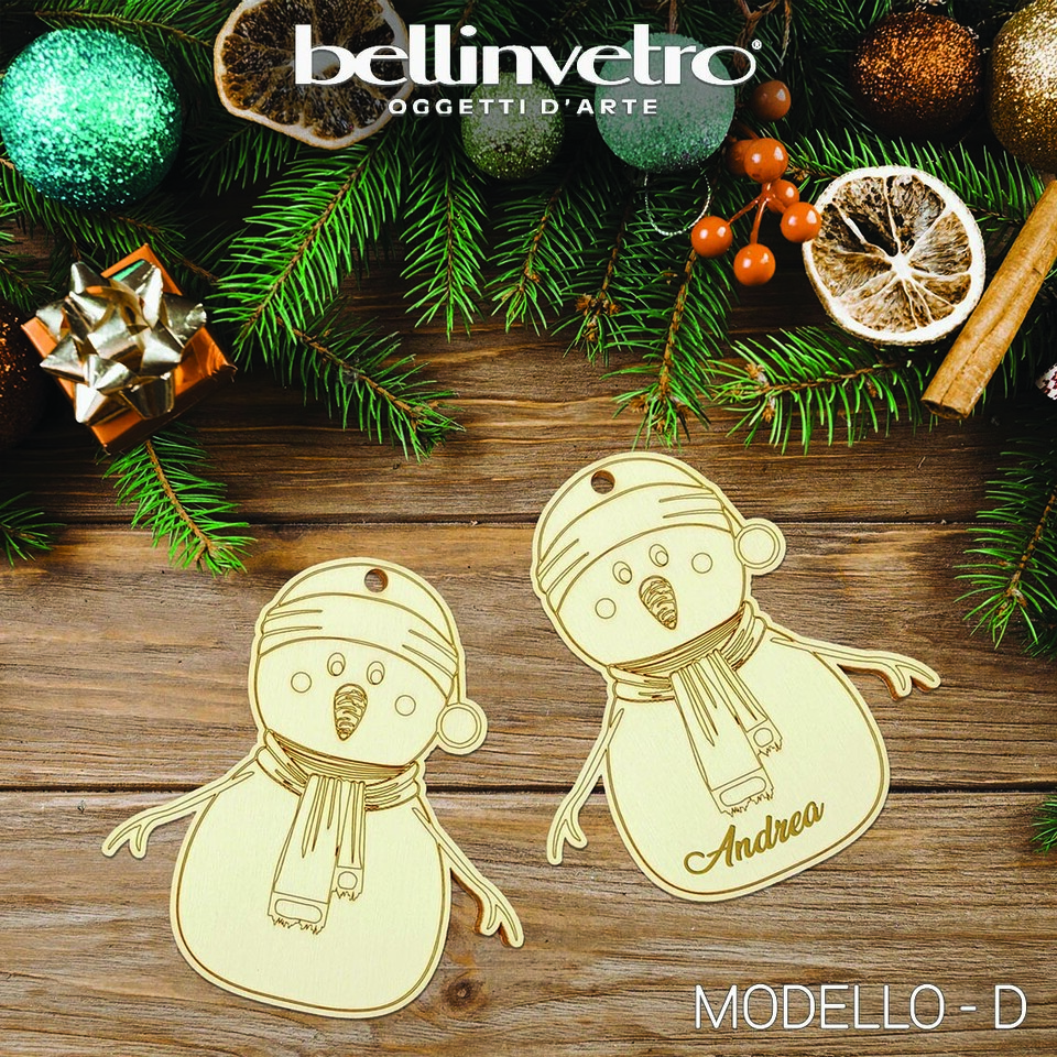 Pupazzo di con sciarpa in legno  da colorare BELLINVETRO VR 329
