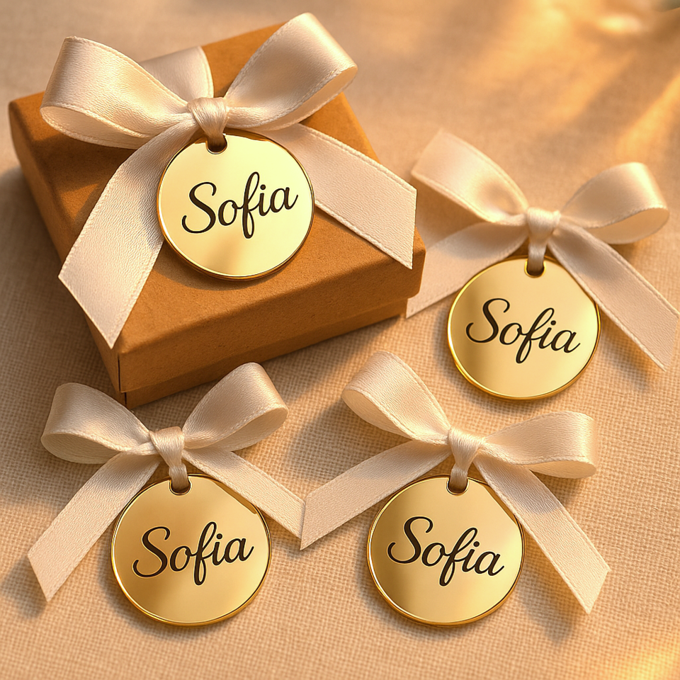Tag e Segnaposto personalizzati in plex specchiato BELLINVETRO VR 1159