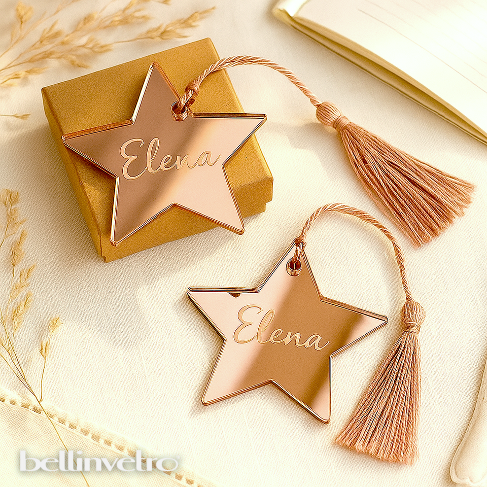 Tag e Segnaposto personalizzati in plex specchiato BELLINVETRO VR 1159