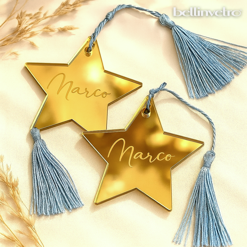 Tag e Segnaposto personalizzati in plex specchiato BELLINVETRO VR 1159