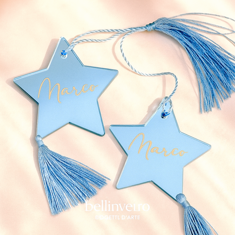 Tag e Segnaposto personalizzati in plex specchiato BELLINVETRO VR 1159