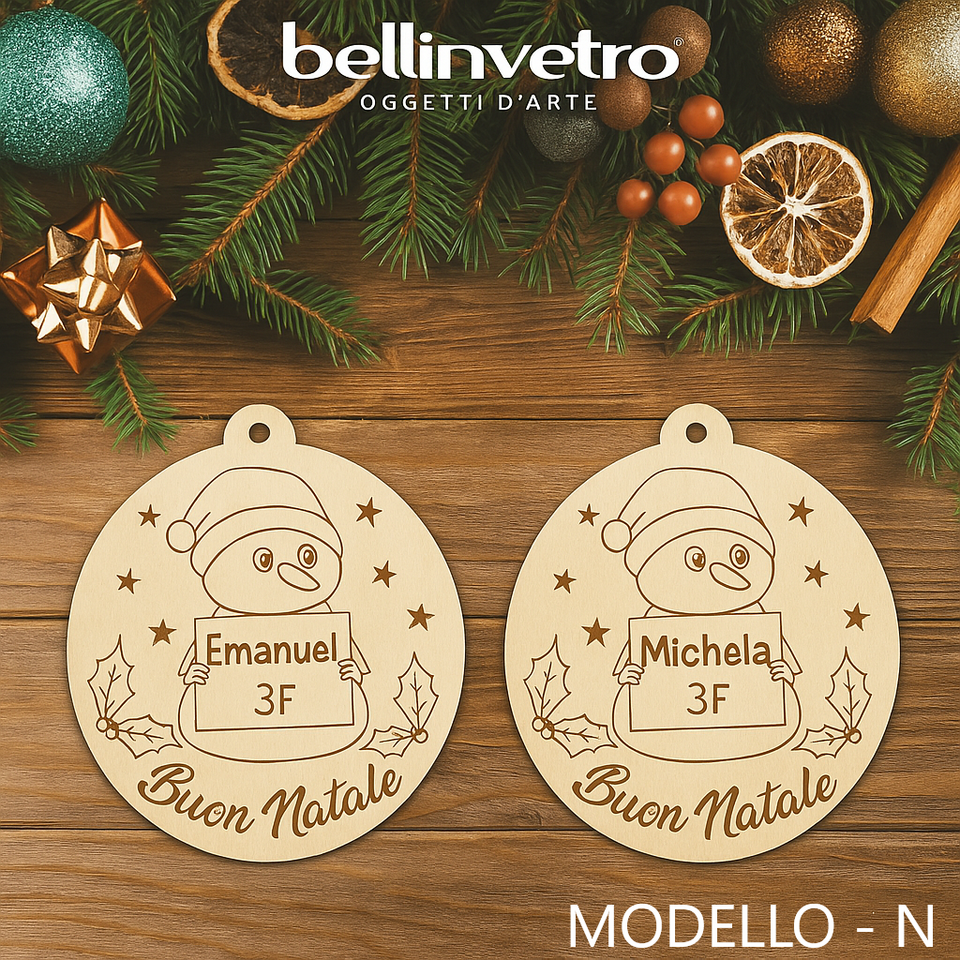 Pupazzo di con sciarpa in legno  da colorare BELLINVETRO VR 329