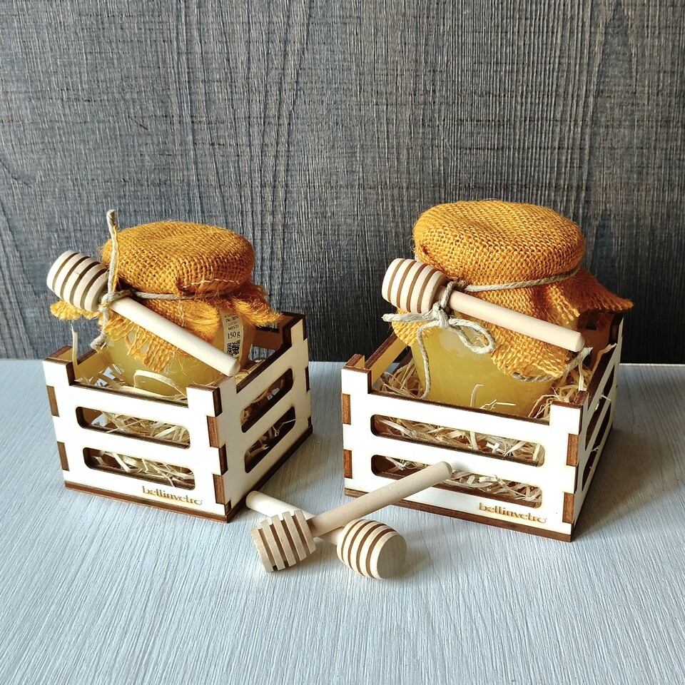 Cassettine mini in legno portaoggetti decorative BELLINVETRO VR 1141