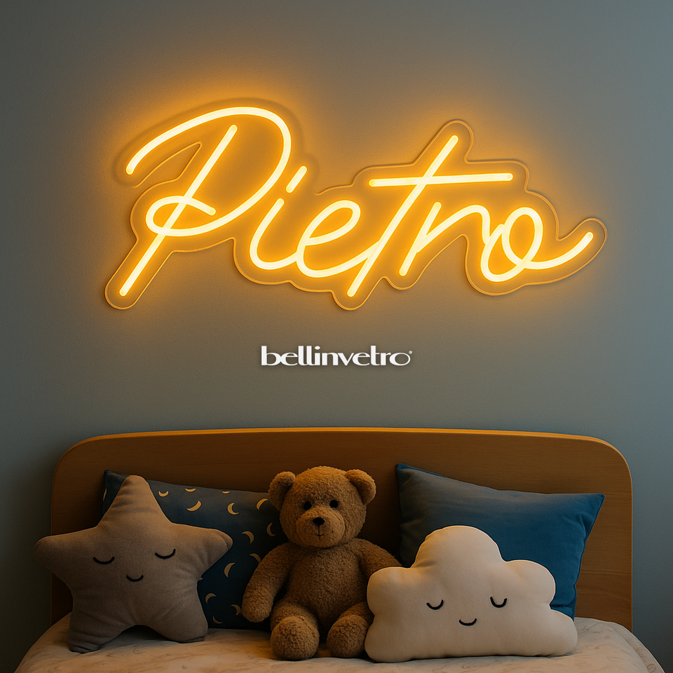 NOMI 🤩PROMO🤩 a neon led personalizzabili monocolore INCASSATI BELLINVETRO VR 318