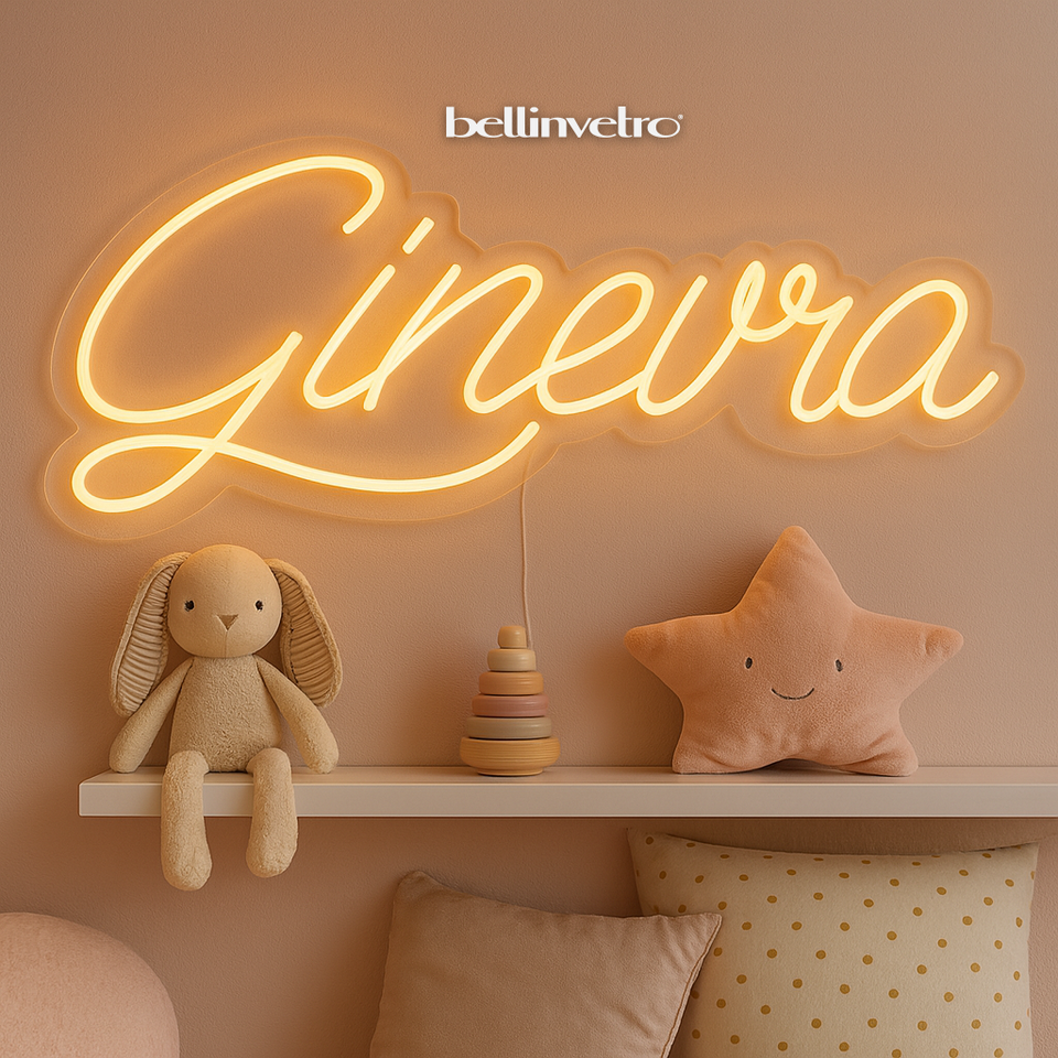 NOMI 🤩PROMO🤩 a neon led personalizzabili monocolore INCASSATI BELLINVETRO VR 318