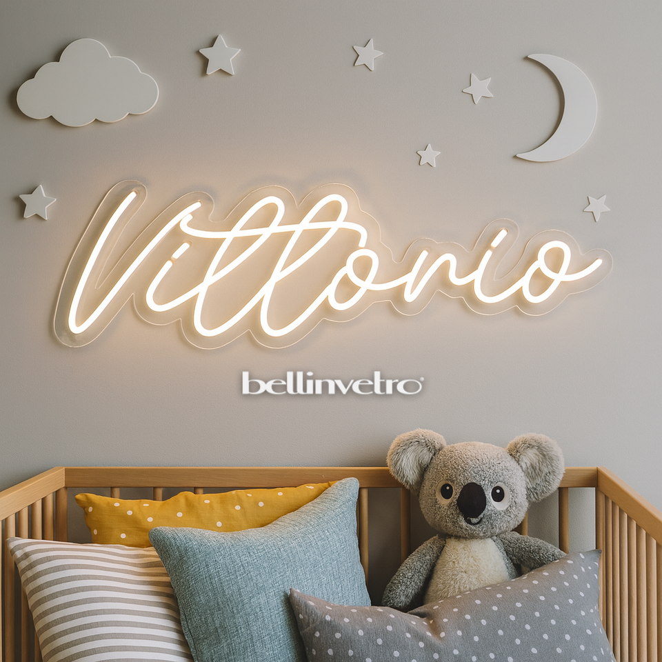 NOMI 🤩PROMO🤩 a neon led personalizzabili monocolore INCASSATI BELLINVETRO VR 318