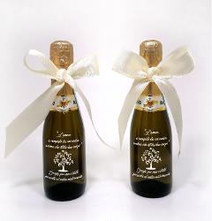 Bottiglia con albero della vita + frase MASCHIO PROSECCO 200 ML