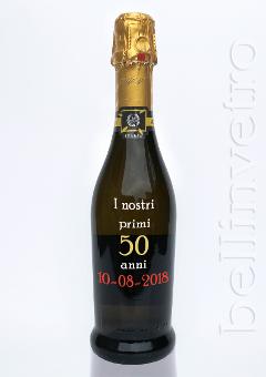 Bottiglia incisa e dipinta a mano 50 anniversario ASTORIA IT'S LOUNGE TIME BOT 145