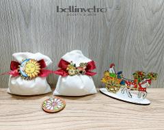 Bomboniera sole luna e carretto siciliano decorata eventi - feste - matrimonio BELLINVETRO VR-UV 408