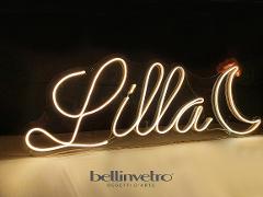 Nome neon personalizzabile monocolore o RGB - Lilla BELLINVETRO VR 318