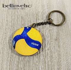 Bomboniera portachiave | calamita | oggetto semplice in legno segnaposto pallone da pallavolo BELLINVETRO VR-UV 429