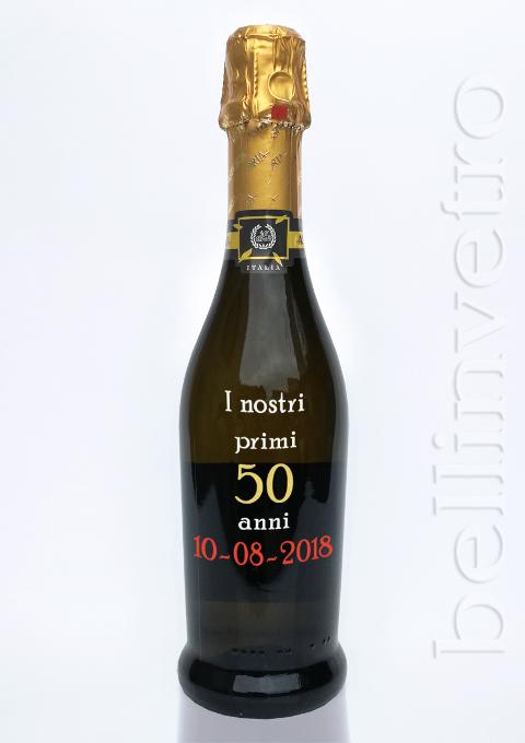 Bottiglia incisa e dipinta a mano 50 anniversario ASTORIA IT'S LOUNGE TIME BOT 145