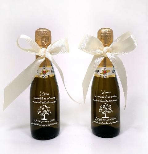 Bottiglia decorata monocolore matrimonio MASCHIO PROSECCO 200 ML DEC 25