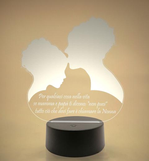 Lampada LED in plexiglass | NIGHT LIGHT | nonna e nipote BELLINVETRO VR 48