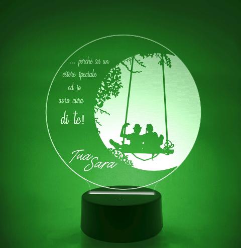 Lampada LED in plexiglass | NIGHT LIGHT | altalena innamorati BELLINVETRO VR 46