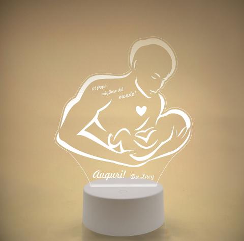 Lampada LED in plexiglass | NIGHT LIGHT | festa del papa' BELLINVETRO VR 118