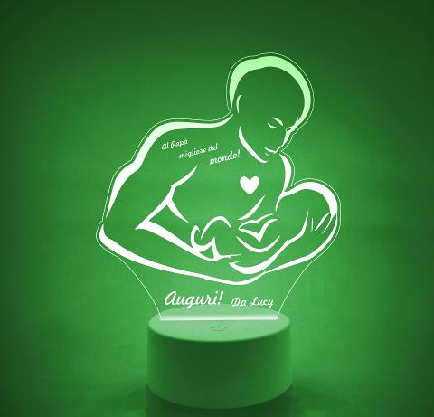 Lampada LED in plexiglass | NIGHT LIGHT | festa del papa' BELLINVETRO VR 118