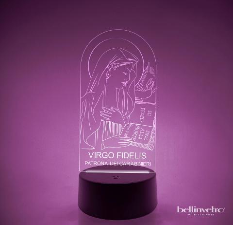 Lampada LED in plexiglass | NIGHT LIGHT | MADONNA PROTETTRICE CARABINIERI BELLINVETRO VR 52