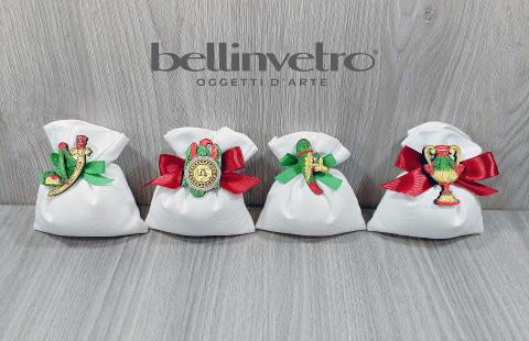 Bomboniera assi siciliani decorati eventi - feste - matrimonio BELLINVETRO VR 137