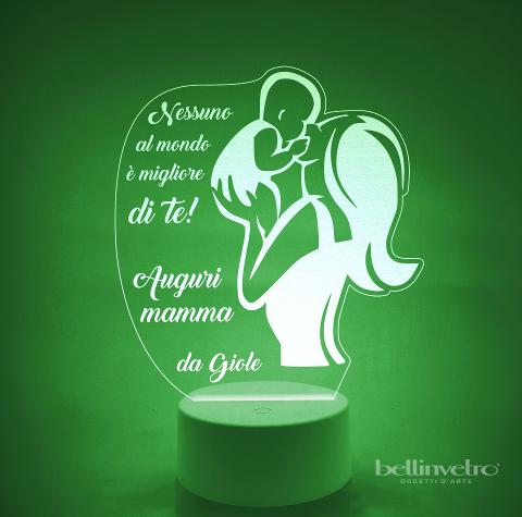 Lampada LED in plexiglass | NIGHT LIGHT | festa della mamma BELLINVETRO VR 163