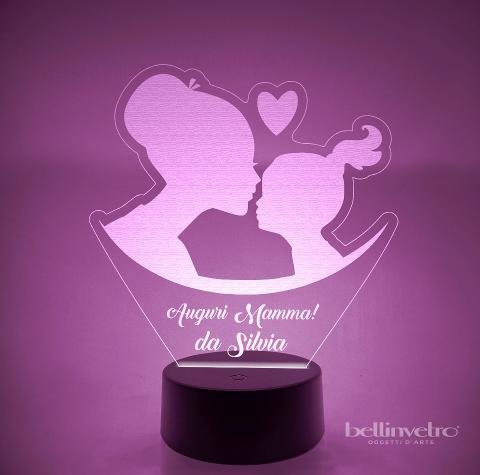 Lampada LED in plexiglass | NIGHT LIGHT | festa della mamma BELLINVETRO VR 165