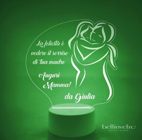 Lampada LED in plexiglass | NIGHT LIGHT | festa della mamma BELLINVETRO VR 166