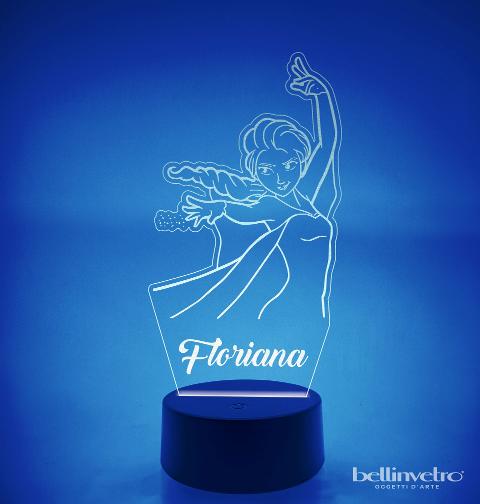 Lampada LED in plexiglass | NIGHT LIGHT | FROZEN BELLINVETRO VR 143