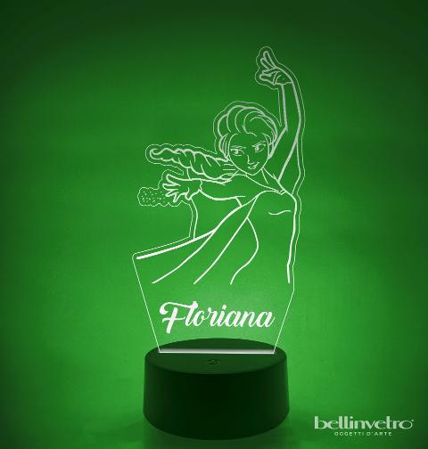 Lampada LED in plexiglass | NIGHT LIGHT | FROZEN BELLINVETRO VR 143